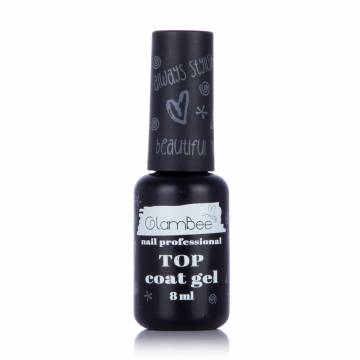 Верхнее покрытие для гель-лака GlamBee Top Coat Gel, 8 мл Верхнее покрытие для гель-лака GlamBee Top Coat Gel, 8 мл