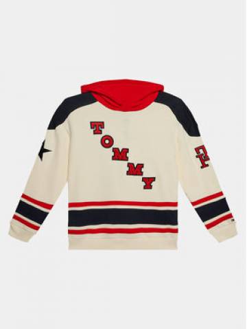 Tommy Hilfiger Світшот Varsity Hoodie KB0KB08716 Бежевий Regular Fit Tommy Hilfiger Світшот Varsity Hoodie KB0KB08716 Бежевий Regular Fit