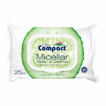 Салфетки для снятия макияжа Ultra Compact Micellare с мицеллярной водой, 25 шт Салфетки для снятия макияжа Ultra Compact Micellare с мицеллярной водой, 25 шт
