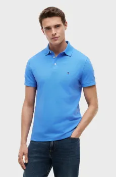 Мужское голубое поло CORE 1985 SLIM Голубой XXL Tommy Hilfiger MW0MW17771