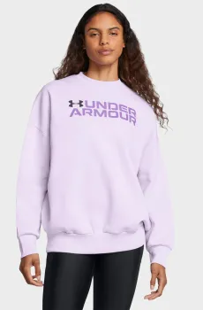 Женский сиреневый свитшот Rival Fleece WordmarkOS Crew Сиреневый L Under Armour 1386513-535