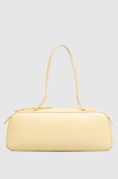 Желтая кожаная сумка SIMONA