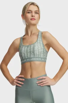 Женский мятный топ с узором Crossback Mid Print Ментоловый XS Under Armour 1361042-348