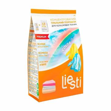 Концентрированный стиральный порошок Liesti Color для цветных вещей, 1 кг Концентрированный стиральный порошок Liesti Color для цветных вещей, 1 кг