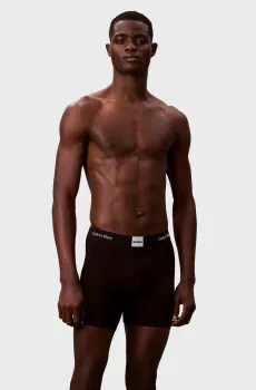 Мужские черные боксеры (3 шт) BOXER BRIEF Черный L Calvin Klein LV00NB4477