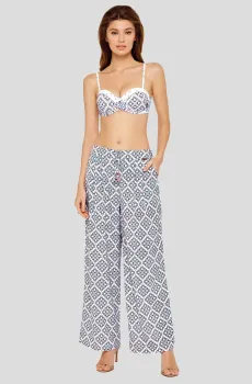 Женские белые брюки Белый L MARC&ANDRE PA20-02-2004