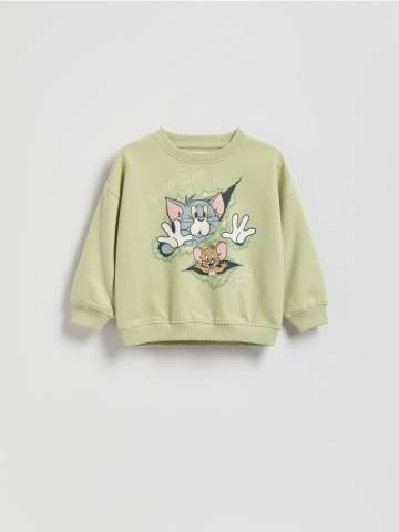 Reserved - Світшот Tom & Jerry - блідо-зелений - 032FK-07X Reserved - Світшот Tom & Jerry - блідо-зелений - 032FK-07X