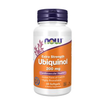 Убихинол NOW foods Ubiquinol 200 мг, 60 гелевых капсул Убихинол NOW foods Ubiquinol 200 мг, 60 гелевых капсул