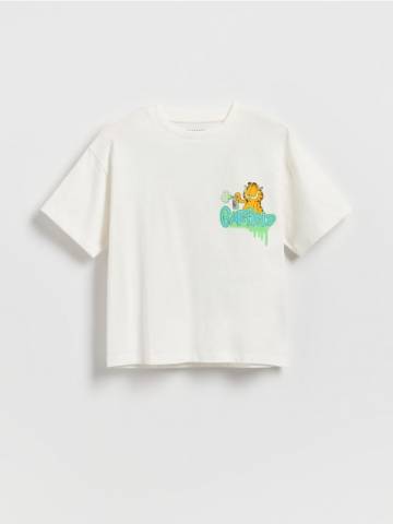 Reserved - BOYS` T-SHIRT - кремовий - 108CJ-01X Reserved - BOYS` T-SHIRT - кремовий - 108CJ-01X