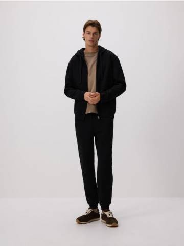 Reserved - Звичайний світшот з капюшоном - чорний - 6980H-99X