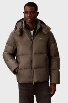 Мужской коричневый пуховик DETACHABLE Коричневый XL Calvin Klein LV04LH503G