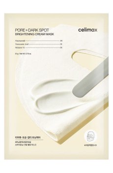 Осветляющая кремовая маска для лица Celimax Pore + Dark Spot Brightening Cream Mask с ниацинамидом и керамидами, 20 г