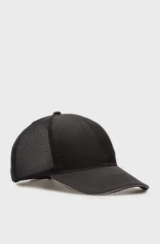 Мужская черная кепка EMBLEM AOP CORDURA TRUCKER Черный ONESIZE Calvin Klein LV04D5075G