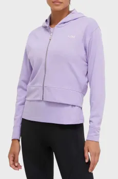 Женское сиреневое худи METALLIC LOGO FULL Z Сиреневый L DKNY DP3J9279