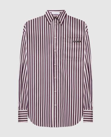 Рубашка в полоску с цепочкой мониль