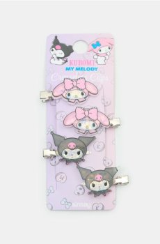 Шпильки для волосся, 4 шт. Kuromi & My Melody - різнобарвний