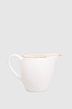 Белый фарфоровый молочник Striche Verdi e Oro