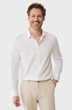 Мужская белая рубашка Smart herringbone shirt Белый M Mexx MF007201751M