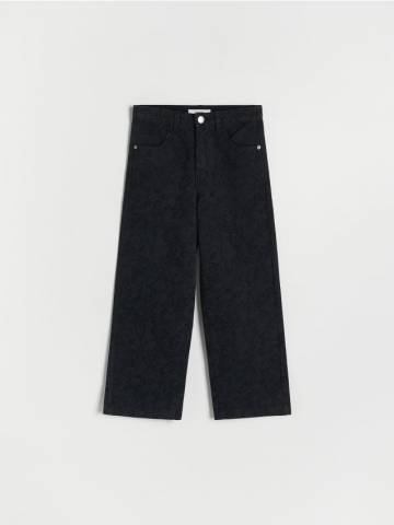Reserved - Штани wide leg з візерунком - чорний - 790CY-99X Reserved - Штани wide leg з візерунком - чорний - 790CY-99X