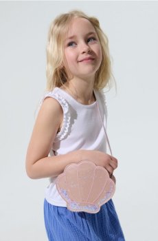 Сумка у формі раковини з пайєтками - золотий