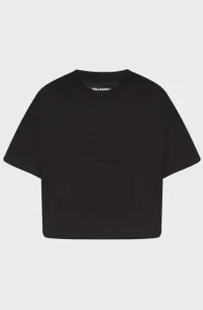 Женская черная футболка AUTOGRAPH Черный M Karl Lagerfeld A1W17071