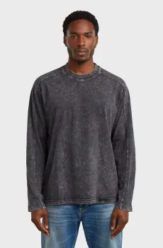 Мужской серый лонгслив Washed Серый XL G-Star RAW D26837,C756