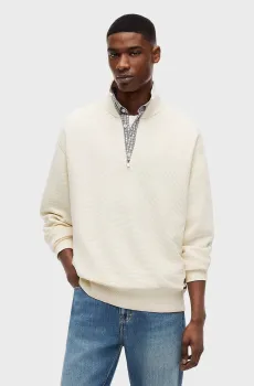 Мужская белая спортивная кофта RLX WASHED WAFFLE QZ Белый M Tommy Jeans DM0DM23127