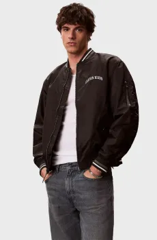 Мужской черный бомбер UNFILLED Черный M Calvin Klein Jeans LV04RF510G