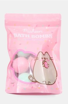 Бомбочки для Ванни із Запахом Полуниці 6 Шт Pusheen the Cat - різнобарвний