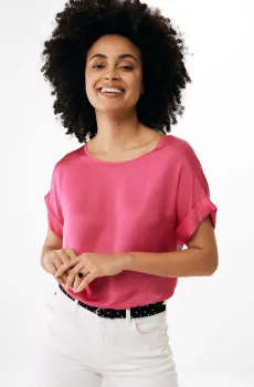 Женская малиновая блуза Малиновый XS-S Mexx FL0451033W