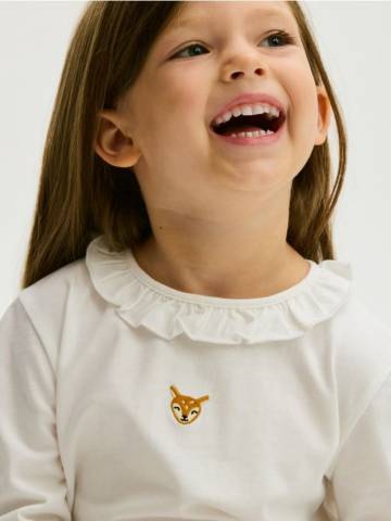 Reserved - GIRLS` BLOUSE - кремовий - 424FT-01X Reserved - GIRLS` BLOUSE - кремовий - 424FT-01X