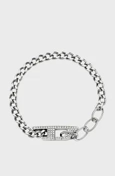 Серебристый браслет Серебряный 17.5 Diesel DX1627040