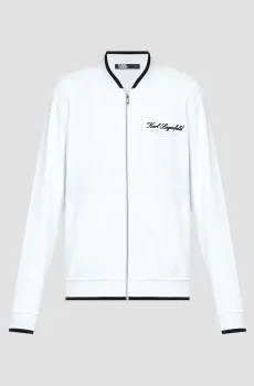 Мужской белый бомбер Белый XXL Karl Lagerfeld 541900.705410;10