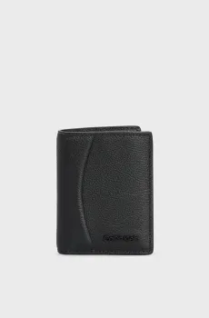 Мужской черный кожаный кошелек MINIMAL FOCUS BIFOLD 7CC W COIN Черный ONESIZE Calvin Klein K50K511917