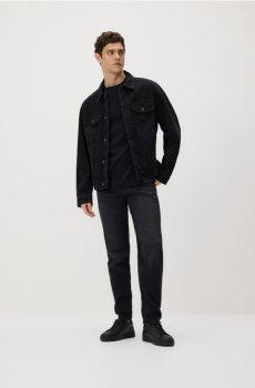 Reserved - Джинси carrot із вареним ефектом - чорний - YV106-99J