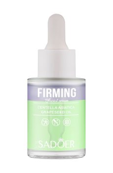 Двухфазная подтягивающая сыворотка для лица Sadoer Firming Facial Serum pH 5.5 с центеллой и маслом виноградных косточек, 30 мл
