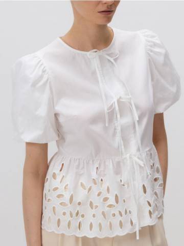 Reserved - LADIES` BLOUSE - білий - 851EV-00X Reserved - LADIES` BLOUSE - білий - 851EV-00X