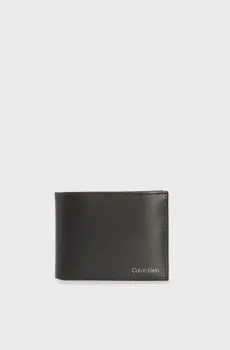 Мужской черный кожаный кошелек SMOOTH Черный ONESIZE Calvin Klein LV04D1105G