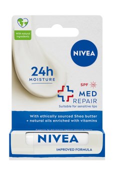 Уценка! Бальзам-уход для губ NIVEA Med Repair SPF15, 4.8 г