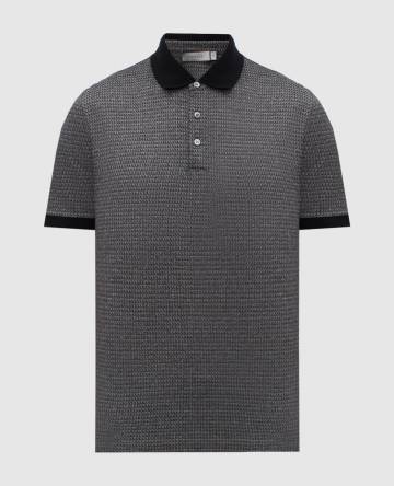 Серое поло в узор