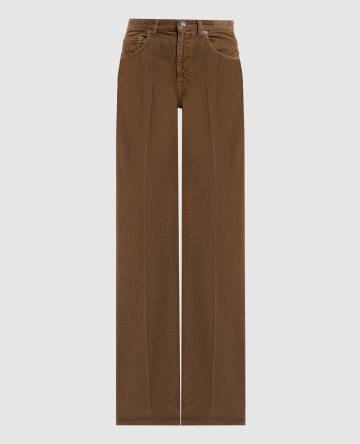 Коричневые вельветовые брюки с патчем логотипа