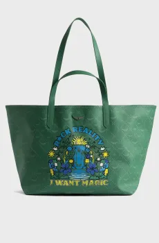Женский зеленый шоппер с узором XL Зеленый ONESIZE ZADIG&VOLTAIRE LWBA04280_EPIC