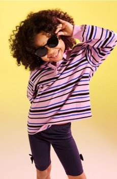 Сорочка поло в смужку - різнобарвний