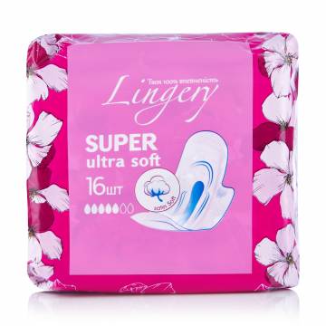 Прокладки для критических дней Lingery Super Ultra Soft, 16 шт Прокладки для критических дней Lingery Super Ultra Soft, 16 шт