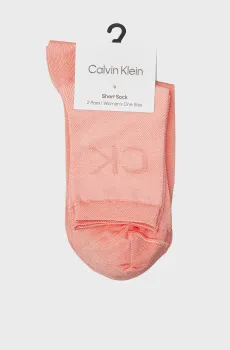 Женские розовые носки (2 пары) Розовый ONESIZE Calvin Klein 701227462
