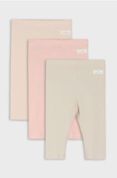 Бавовняні легінси 3 pack - пастельний рожевий