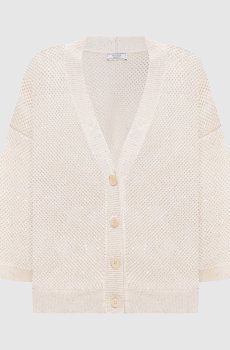 Ажурный кардиган цвета айвори