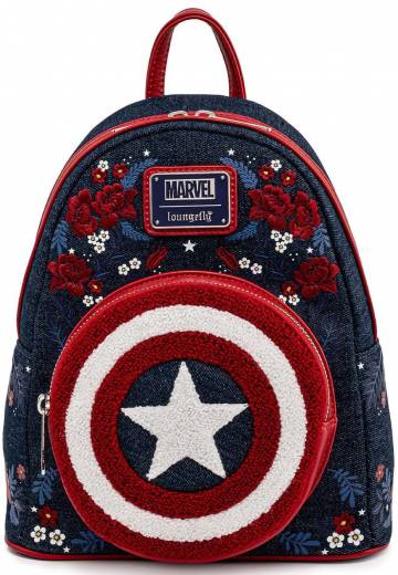 Рюкзак Loungefly Marvel Captain America Floral shield mini (MVBK0165) Рюкзак Loungefly Marvel Captain America Floral shield mini (MVBK0165)