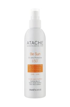 Уценка! Омолаживающее солнцезащитное сухое масло для тела Atache Be Sun Oil Ultra Protective, SPF 50+, 200 мл