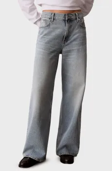 Женские голубые джинсы 90s STRAIGHT BASSET Голубой 28-RG Calvin Klein Jeans LV047F715G
